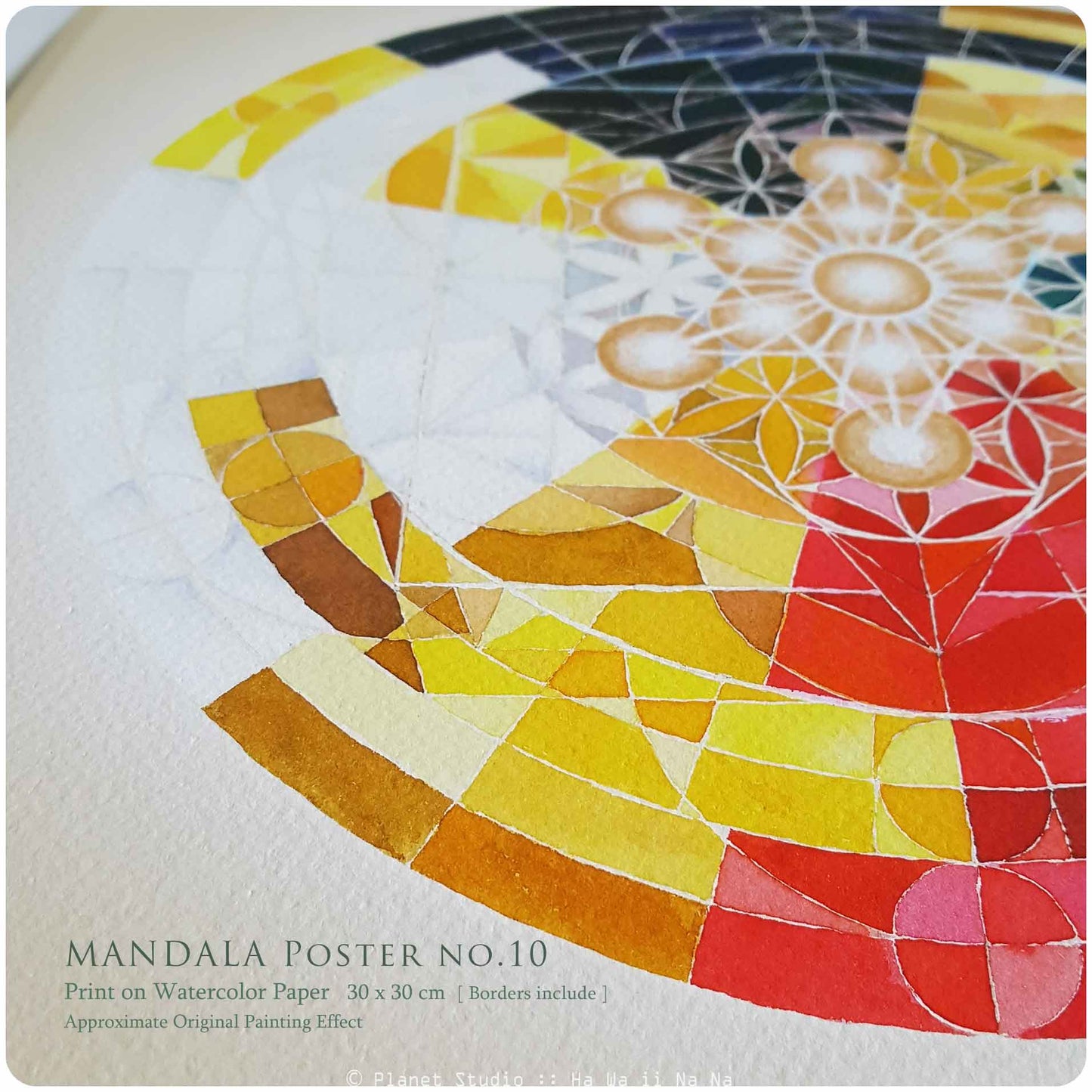 曼陀羅海報 MANDALA nO.10 [ 全棉水彩紙輸出 ]