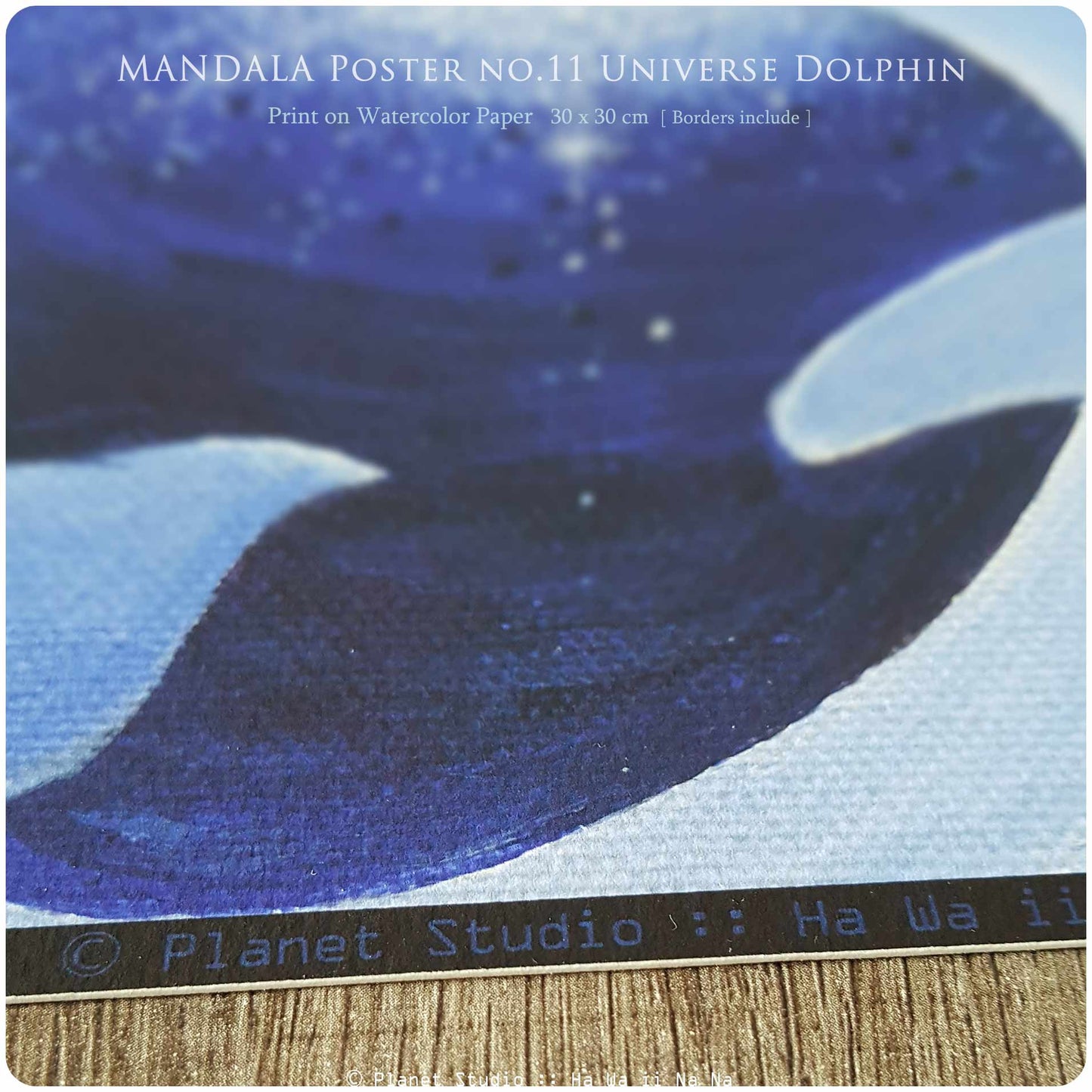 曼陀羅海報 MANDALA nO.11 Dolphin [ 全棉水彩紙輸出 ]